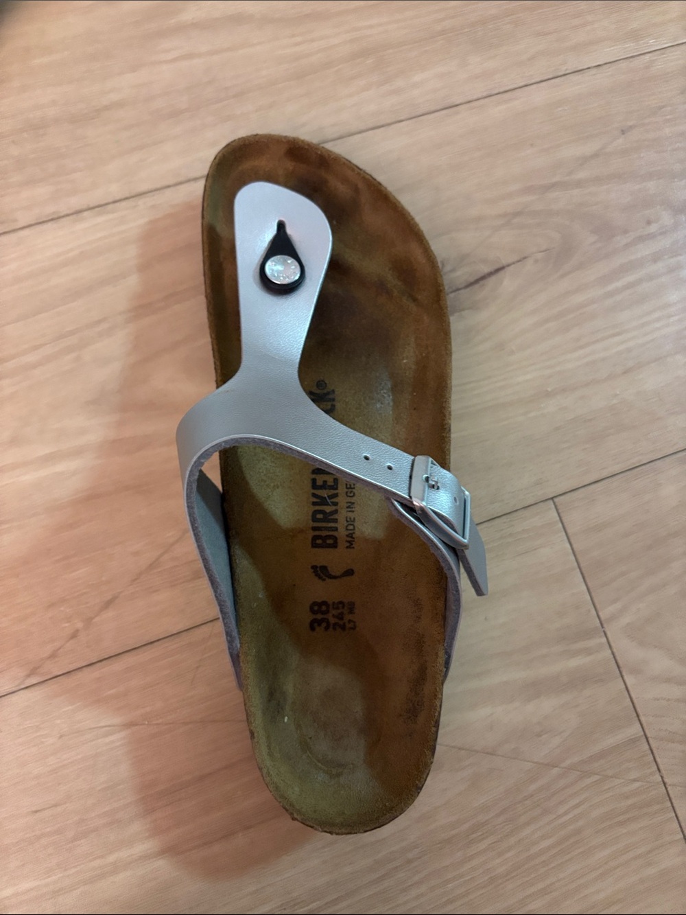 Birkenstock Gizeh Thong Sandal in Silver Tone - Women's